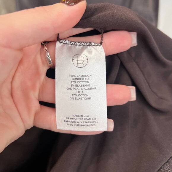 The Row Brown Burgundy Leather Sheath Fitted Dress size 2/4 - Picture 8 of 8